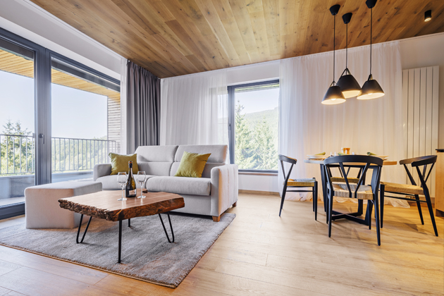 Nové apartmány na Dolní Moravě nabízejí komfortní ubytování laděné do horského stylu. Na své si tu přijdou příznivci designu, sportu a relaxu všeho druhu. 