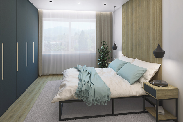 Obkladov&yacute; panel tvar P11s dr&aacute;žkami lichoběžn&iacute;kov&eacute;ho profilu, f&oacute;liovan&yacute; povrch, dekor dub, www.trachea.cz