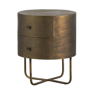 Mosazn&yacute; kovov&yacute; odkl&aacute;dac&iacute; stolek Lossy, průměr 39&thinsp;cm, cena 5&nbsp;411&thinsp;Kč