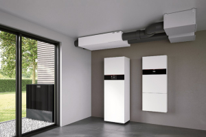 Centrální ventilační systém Vitoair FS s nízkou instalační výškou 245 mm, tichým provozem a maximálním průtokem vzduchu 300 m3/h