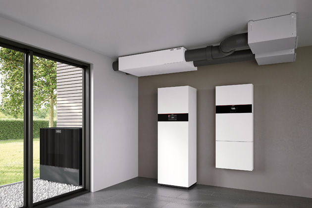 Centrální ventilační systém Vitoair FS s nízkou instalační výškou 245 mm, tichým provozem a maximálním průtokem vzduchu 300 m3/h