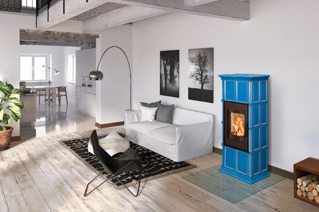 Krbov&aacute; kamna Panonie Exklusive s&nbsp;kachlov&yacute;m obkladem, minimalistick&yacute;mi dv&iacute;řky a&nbsp;velk&yacute;m topeni&scaron;těm,  cena 30&nbsp;500&thinsp;Kč