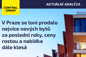 V Praze se loni prodalo nejvíce nových bytů v historii, ceny rostou a nabídka dále klesá