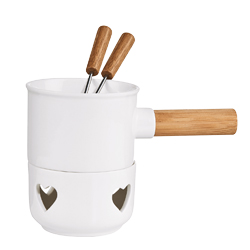 Fondue na čokol&aacute;du Hot Choc, porcel&aacute;n, u&scaron;lechtil&aacute; ocel, bambus, cena 399 Kč