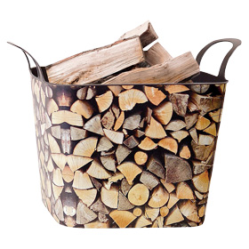 Plastov&yacute; ko&scaron; na dřevo s objemem 30 l, 52 &times; 40 cm, cena 219 Kč