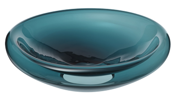 M&iacute;sa z kolekce Stockholm 2025, ručně foukan&eacute; sklo, &Oslash; 34 cm, v&yacute;&scaron;ka 11 cm, cena 799 Kč