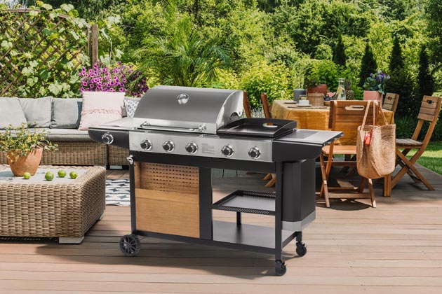 Zahradn&iacute; gril FZG 3020, kombinuje klasick&eacute; grilov&aacute;n&iacute; s modern&iacute;mi možnostmi 