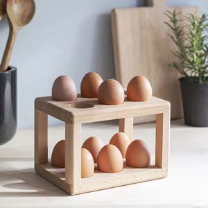 Stojan na vejce Natural Borough, masivn&iacute; buk, 20 &times; 14 cm, v&yacute;&scaron;ka 13,5 cm, cena 1 099 Kč