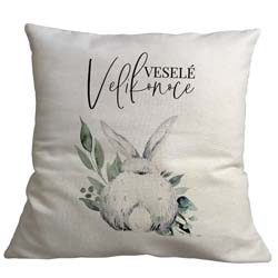 Povlak na pol&scaron;t&aacute;ř s potiskem, 40 &times; 40 cm, 80 % bavlna, 20 % polyester, cena 299 Kč