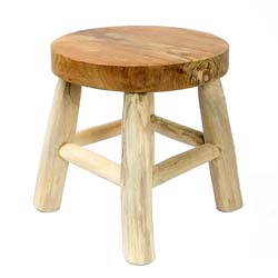 Teakov&aacute; stolička Kedut Stool, 30 &times; 30 &times; 30 cm, cena 1 876 Kč