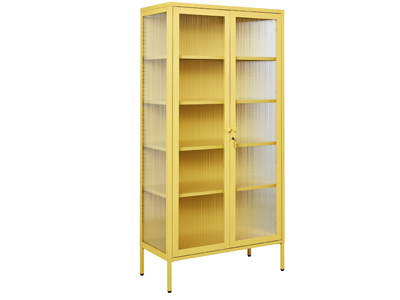 Kovov&aacute; vitr&iacute;na s r&yacute;hovan&yacute;m sklem z kolekce The Collector, 85 &times; 40 cm, v&yacute;&scaron;ka 170 cm, cena 21 849 Kč