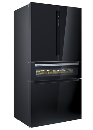 French door chladnička iQ700, uprostřed vinot&eacute;ka se senzorem přibl&iacute;žen&iacute;, cena 89 990 Kč