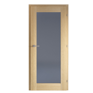 Dveře Vertigo 56, kombinace kazetov&yacute;ch a&nbsp;skleněn&yacute;ch ploch, obl&eacute; hrany, falcov&aacute; i&nbsp;bezfalcov&aacute; varianta