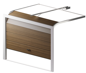 Sekčn&iacute; vrata Evo, d&iacute;ky r&aacute;mu se montuj&iacute; před stavebn&iacute; otvor, v&yacute;měna je možn&aacute; bez bour&aacute;n&iacute; původn&iacute;ch z&aacute;rubn&iacute;,