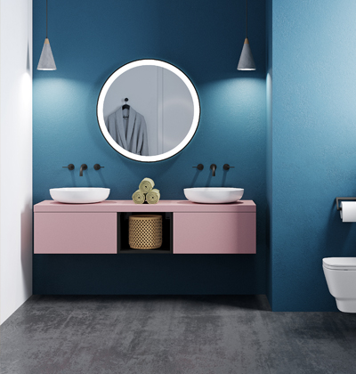 Umyvadlov&aacute; deska DPU160+2x DSD SZZ1 60 IND +umyvadlo Miena