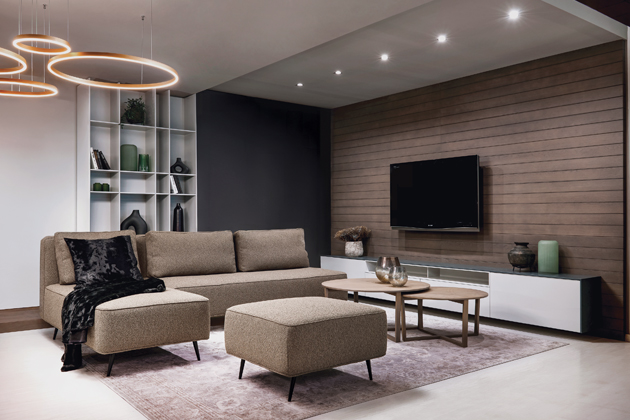 Rohová rozkládací pohovka Air, cena bez taburetu od 64 000 Kč