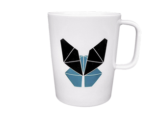 Porcel&aacute;nov&yacute; hrnek Origami mot&yacute;l, objem 250 ml, cena 350 Kč