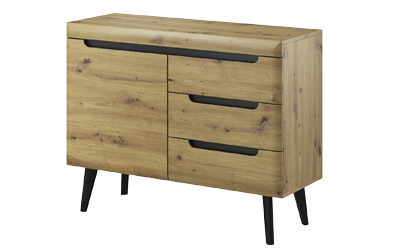 Komoda Nordi v dekoru dub artisan, &scaron;&iacute;řka 107 cm, cena 6 299 Kč, 