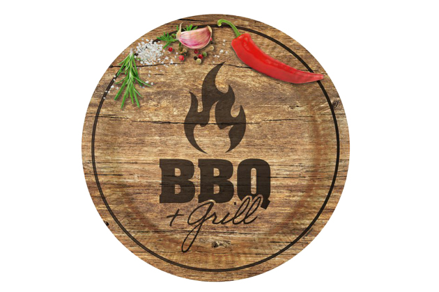 Papírové talířky BBQ &amp; Grill Party, Ø 23 cm, cena 85 Kč / 8 ks