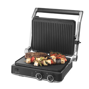 Kontaktn&iacute; gril GrilChef 5156 90000 (ETA) s integrovan&yacute;mi topn&yacute;mi spir&aacute;lami př&iacute;mo v grilovac&iacute;ch desk&aacute;ch, cena 2 799 Kč