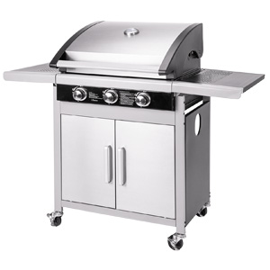 Plynov&yacute; gril FZG 3005 (Fieldmann) se třemi hoř&aacute;ky, grilovac&iacute; plocha 60 &times; 42 cm, cena 6 799 Kč,