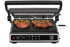 Kontaktn&iacute; gril GE3550 s teplotn&iacute; sondou, 11 programů včetně DIY, cena 4 999 Kč,
