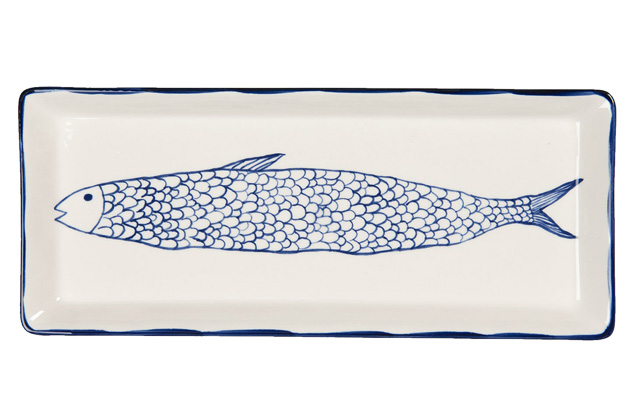 Servírovací talíř Atalante s dekorem ryby, 30 × 12 × 2 cm, cena 640 Kč