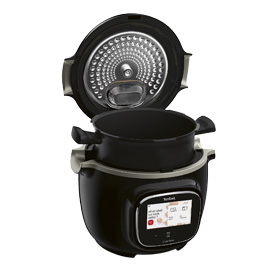 Hrnec CY912831 Cook4me (Tefal), 13 režimů vařen&iacute;, wi-fi připojen&iacute;, 250 uložen&yacute;ch receptů, objem 6 l, cena 13 999 Kč