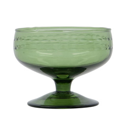 Poh&aacute;r z ručně foukan&eacute;ho skla Vintage Green , 11 &times; 8 cm, cena 354 Kč
