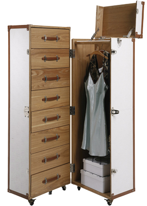 Skř&iacute;ň v&nbsp;kufru Trunk Croco White Cosmopolitan, 145 &times; 63 &times; 56&thinsp;cm, cena 51&nbsp;990&thinsp;Kč